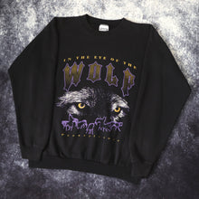 Load image into Gallery viewer, Vintage 90s Black In The Eye Of The Wolf Sweatshirt | Small
