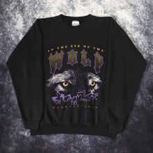 Load image into Gallery viewer, Vintage 90s Black In The Eye Of The Wolf Sweatshirt | Small
