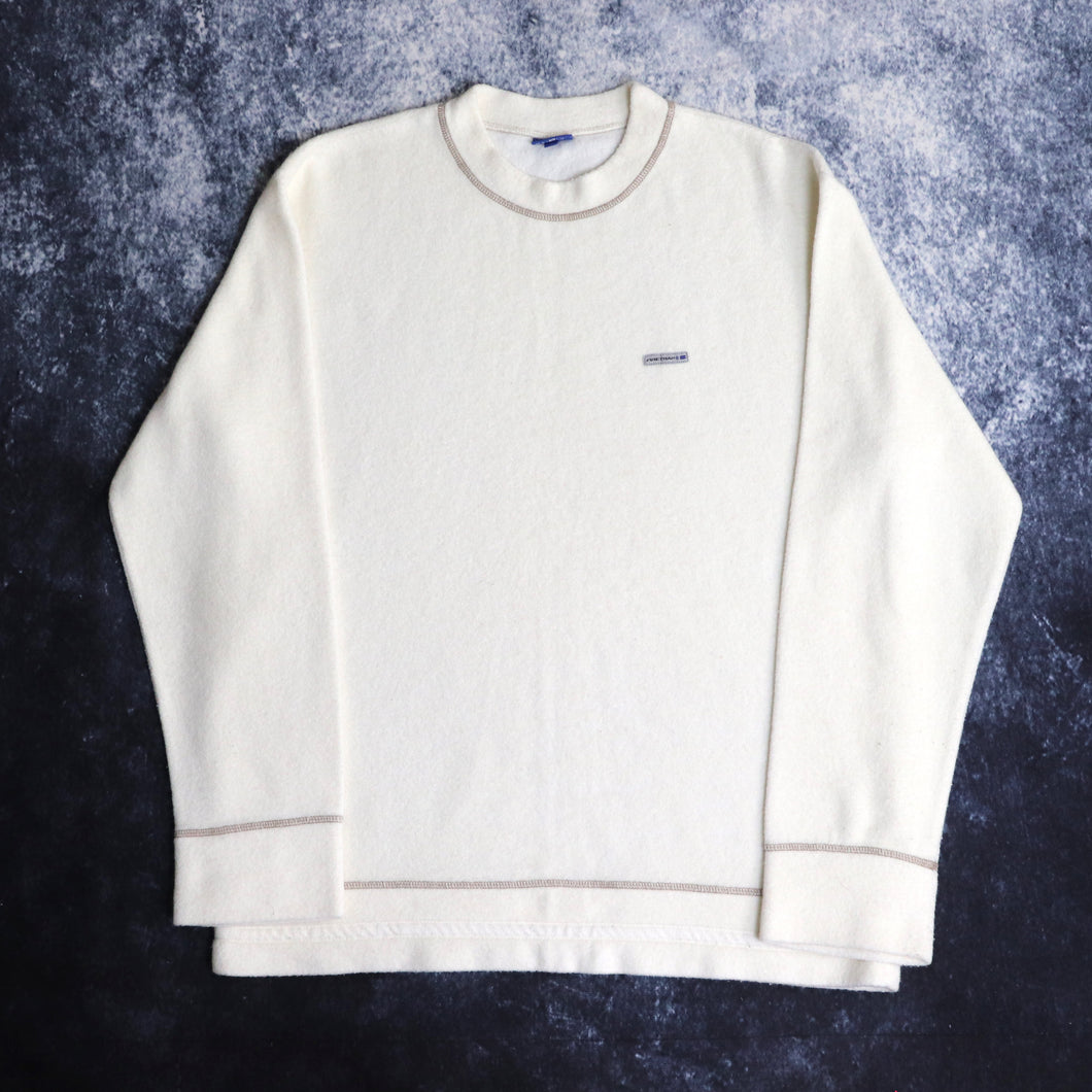 Vintage Cream Firetrap Fleece Sweatshirt | Medium