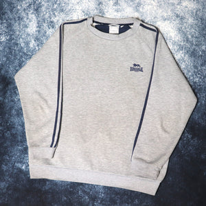 Vintage Grey Lonsdale Sweatshirt | Large