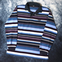 Load image into Gallery viewer, Vintage Stripy Cotton Traders Collared Fleece Sweatshirt | Medium
