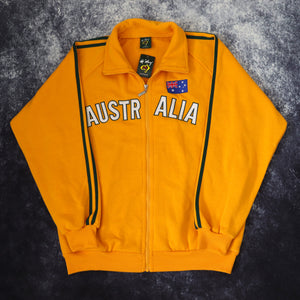 Vintage Yellow & Green Australia Zip Up Sweatshirt | XXL